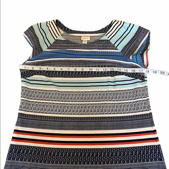 MERONA Striped Short Sleeve Colourful Mini Dress - Picture 8 of 8